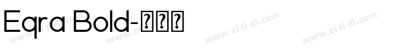 Eqra Bold字体转换